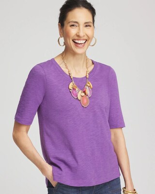 Slub Elbow-Sleeve Tee