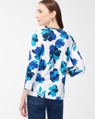 Pima 3/4 Sleeve Floral Everyday Tee