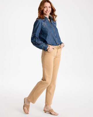Embroidered Denim Shirt click to view larger image.