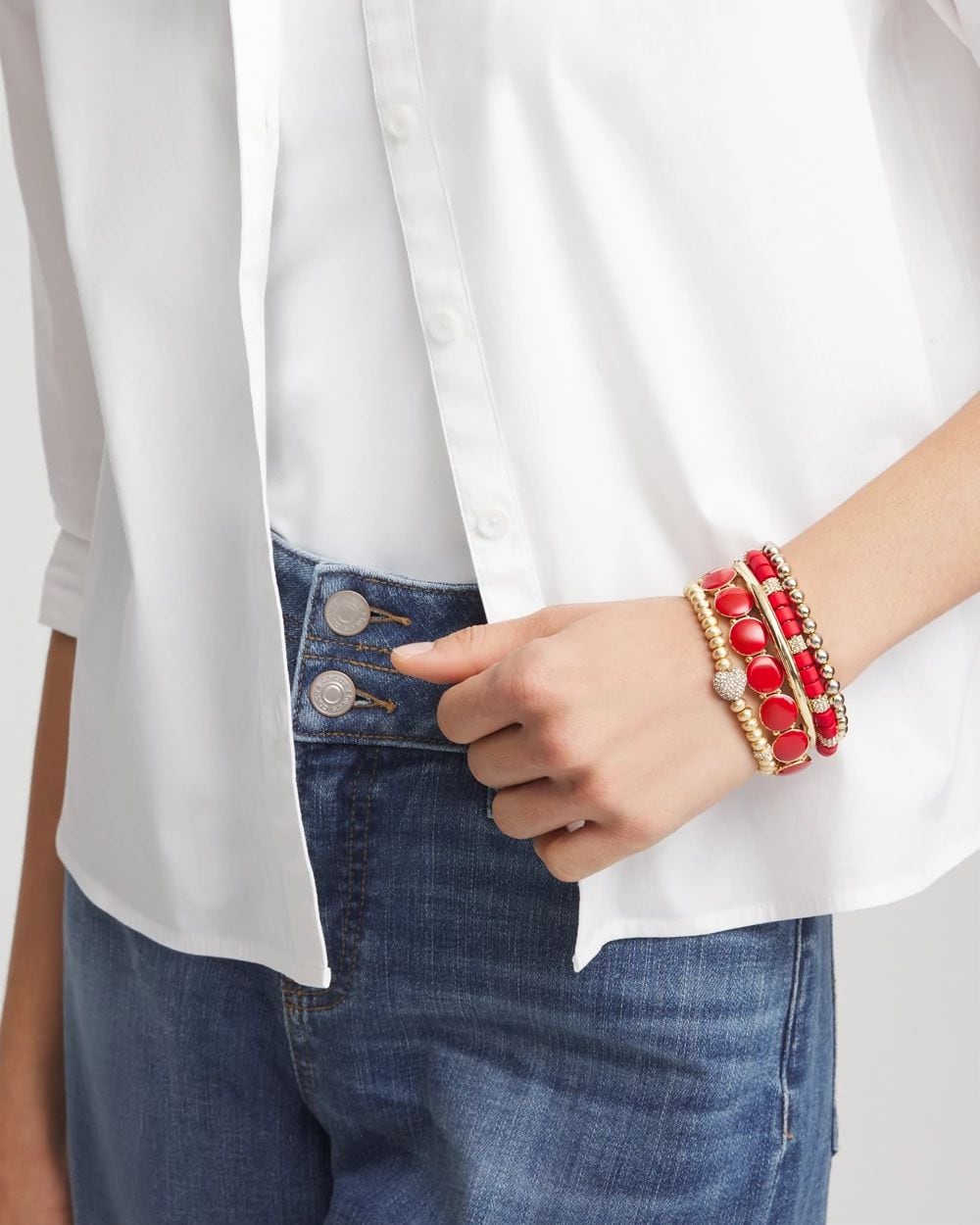 Reversible Round Stretch Bracelet click to view larger image.