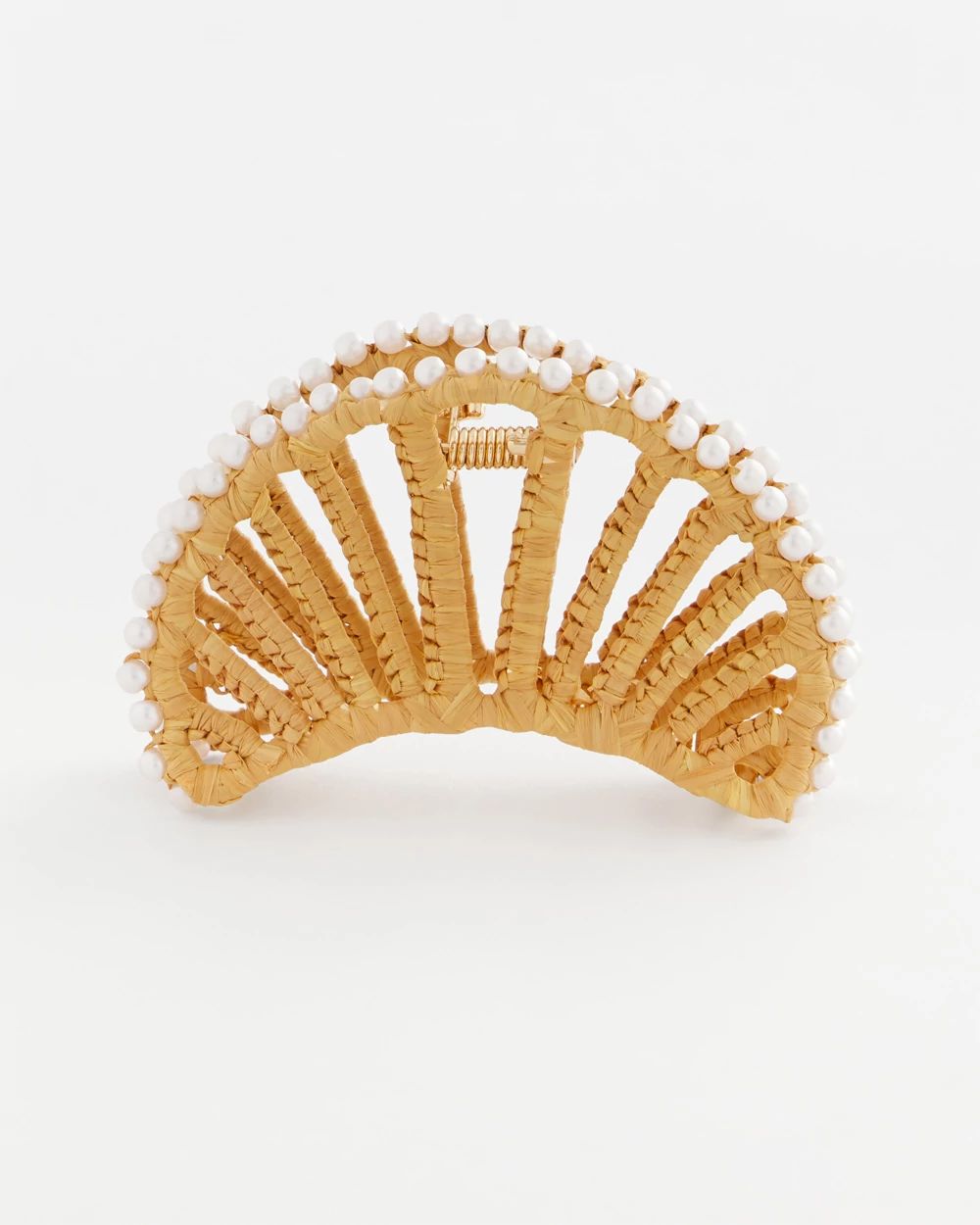 Embellished Raffia Hair Clip