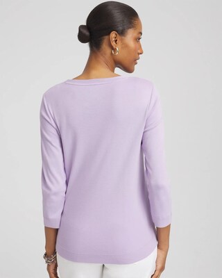 Everyday 3/4 Sleeve V-Neck Tee click to view larger image.