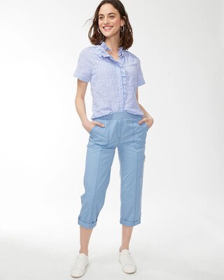High Neck Stripe Shirt