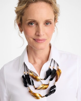 Short Multi-Strand Necklace click to view larger image.