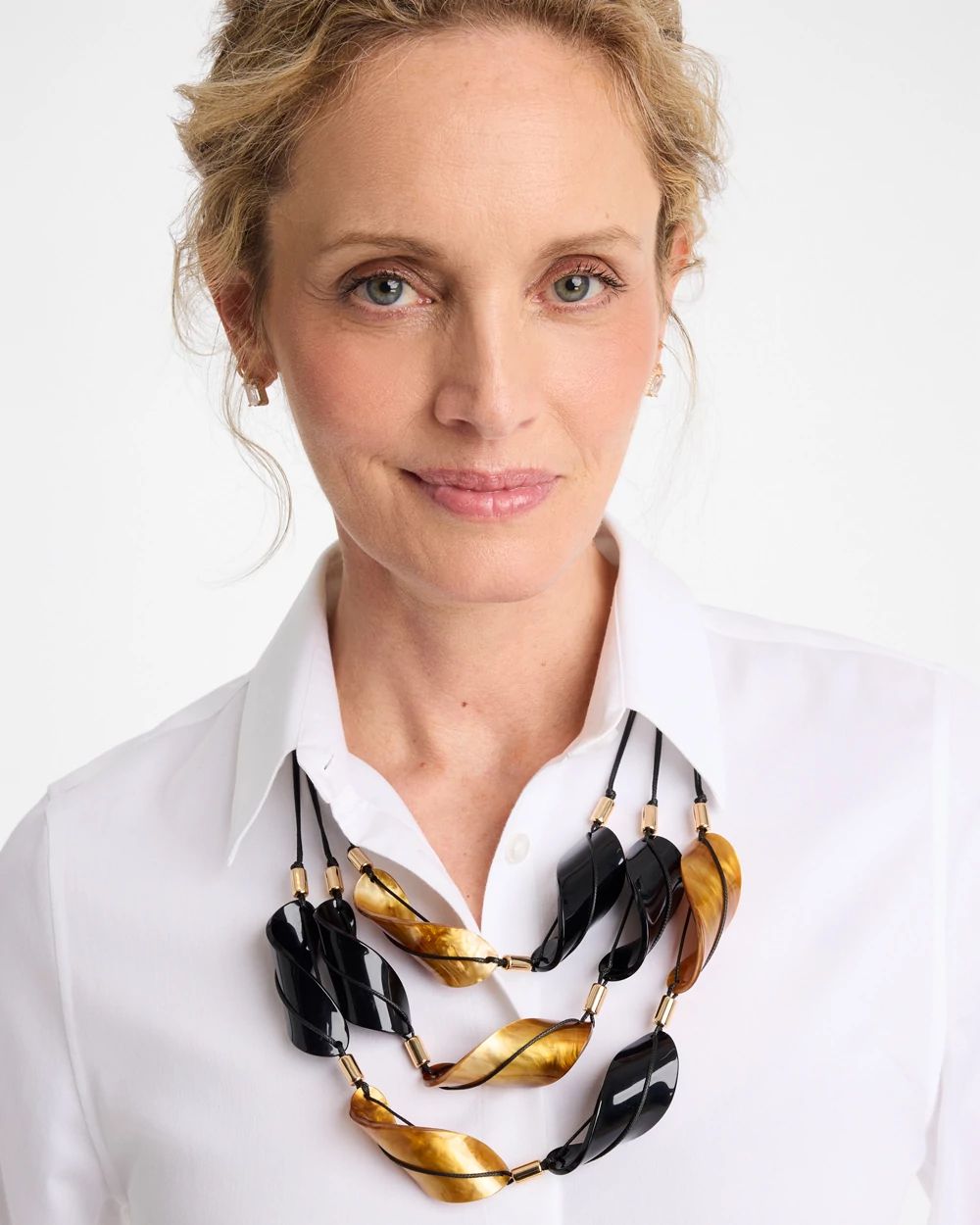 Short Multi-Strand Necklace click to view larger image.