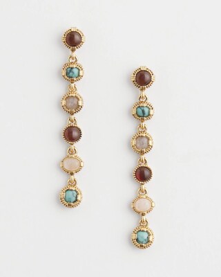Multi-Color Linear Drop Earrings