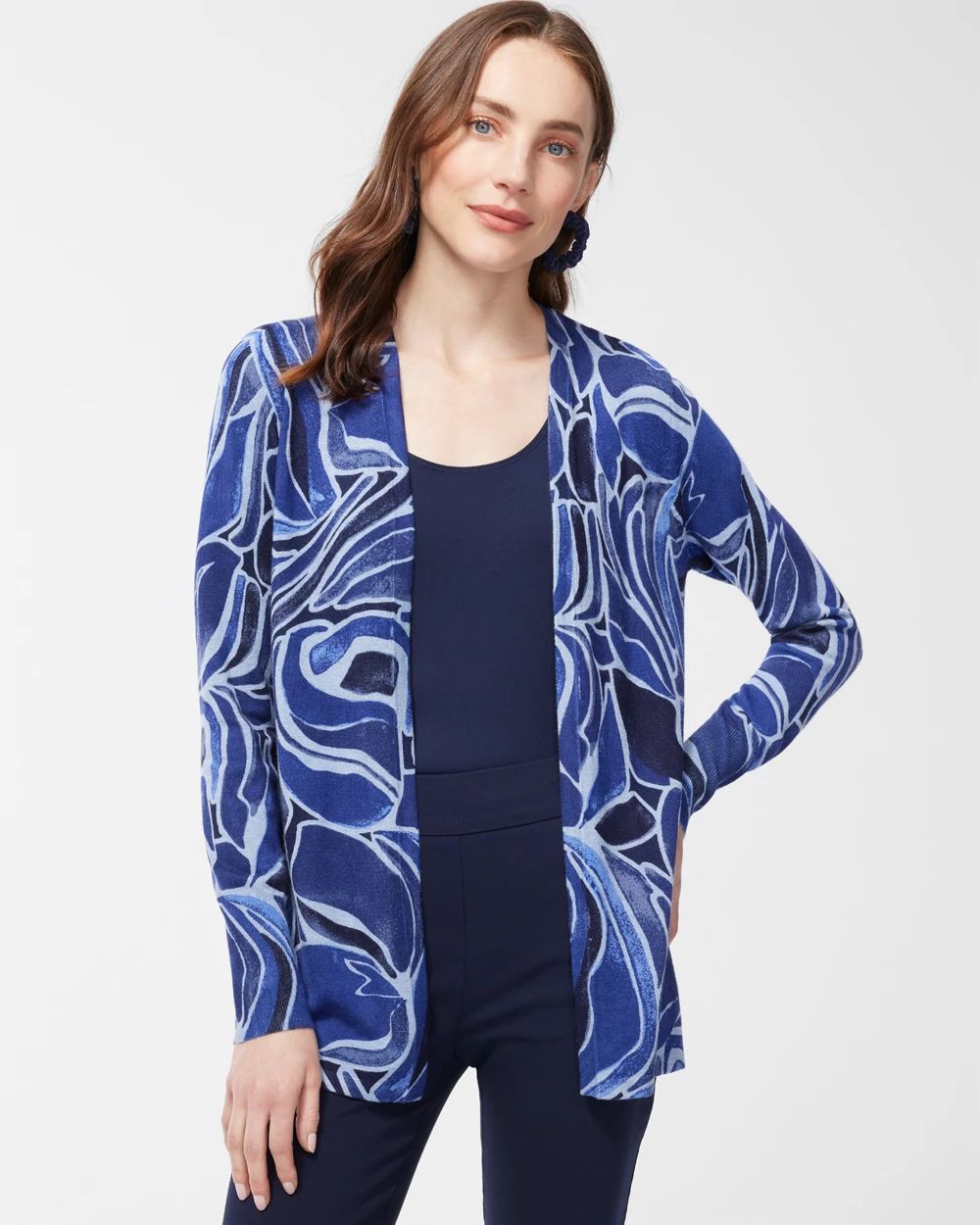 Spun Rayon Cool Floral Cardigan