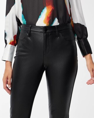 Faux Leather Front Ponte Back Pants click to view larger image.