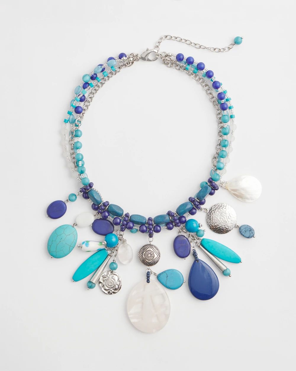 Mother-of-Pearl Howlite Bib Necklace
