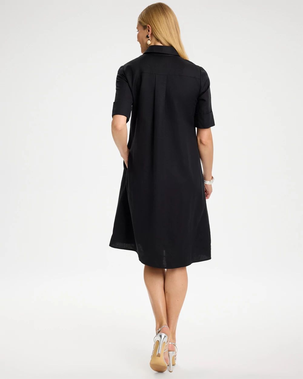Embellished Linen Popover Dress click to view larger image.