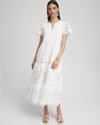 Eyelet Lace Inset Maxi Dress