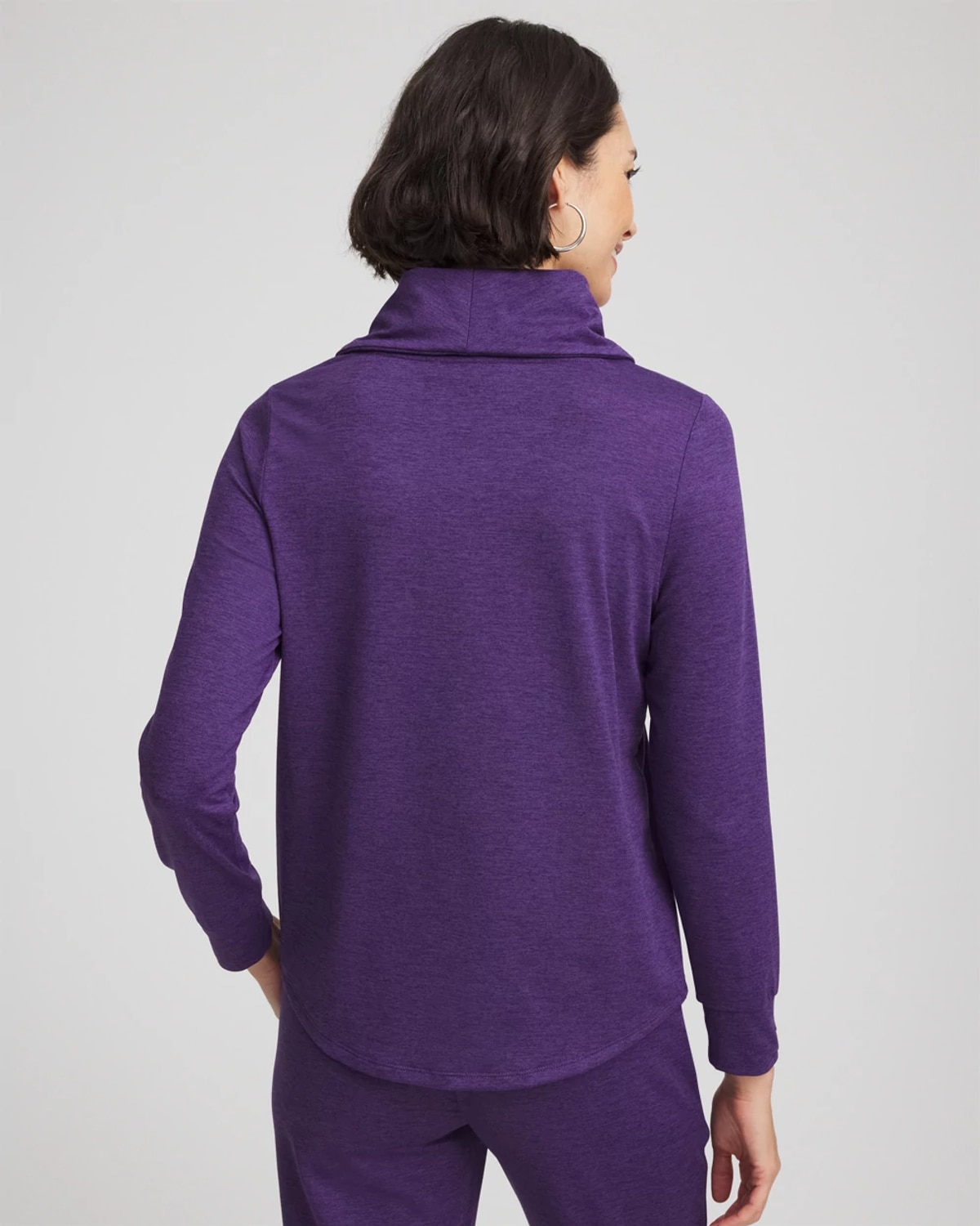 Chico's Cloud Cowlneck Top In Purple Elixir In Purple