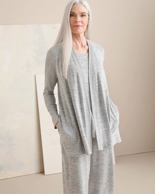 Zenergy Soft Essentials Ribbed Drape Cardigan