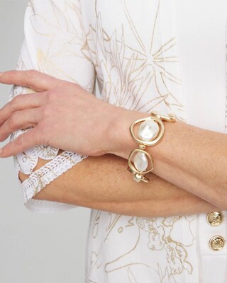 Gold Tone Chain Link Magnetic Bracelet