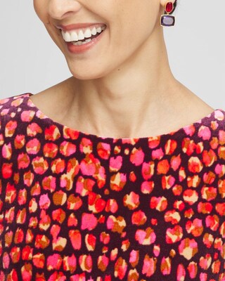 Velvet Banded Hem Print Top click to view larger image.