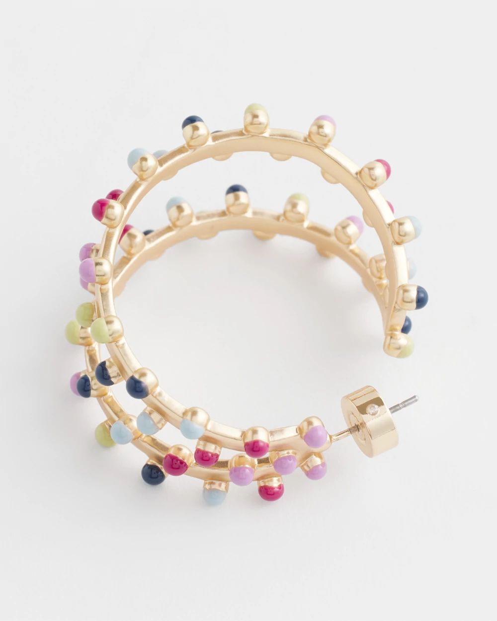 No Droop® Pink Multi Hoop Earrings