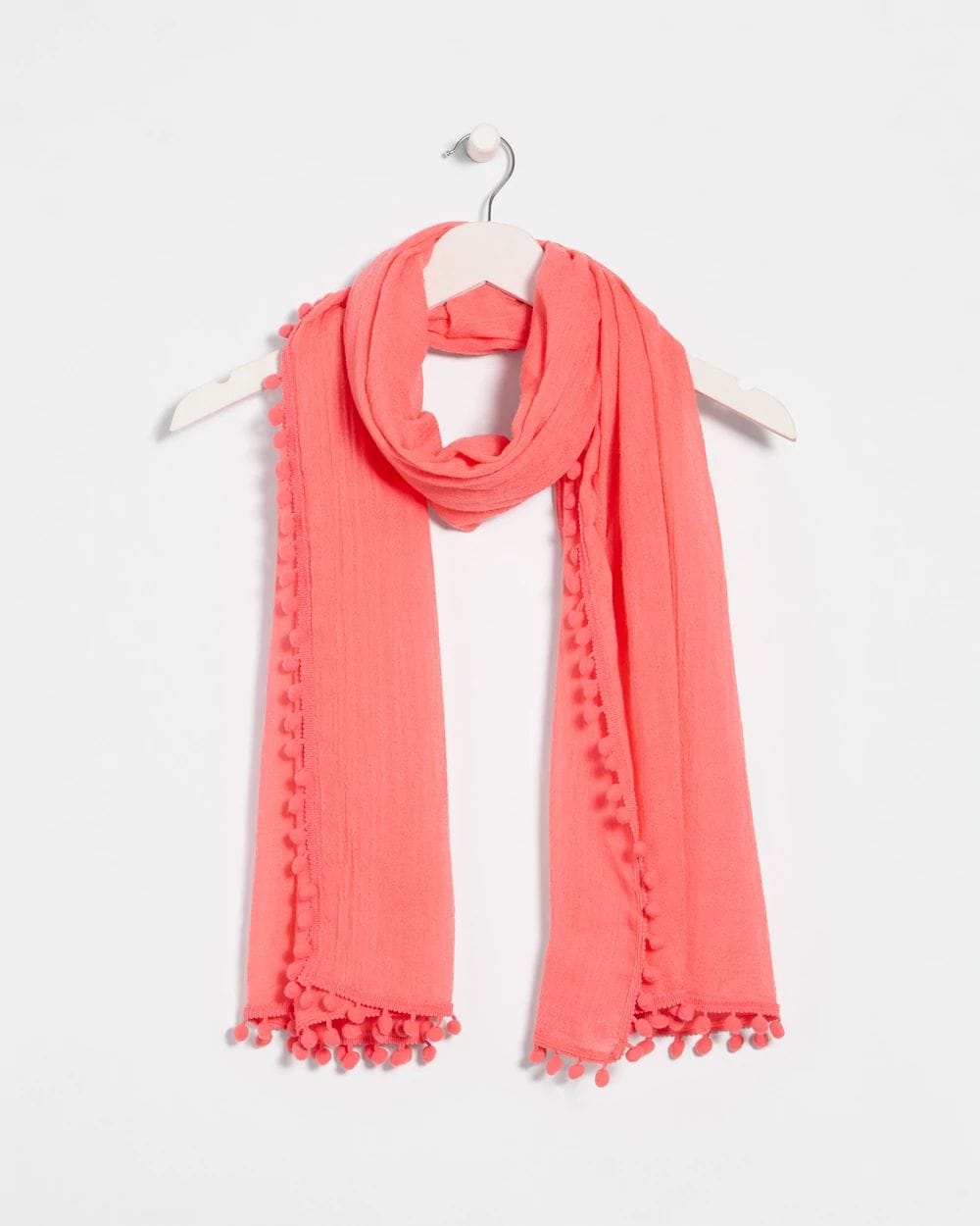 Pom Pom Oblong Scarf