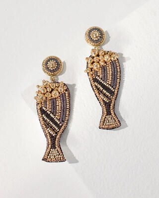 Champagne Glass Earrings
