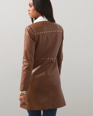 Studded Faux Leather Topper