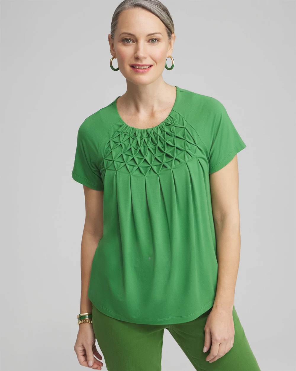 Touch of Cool™ Smocked Top