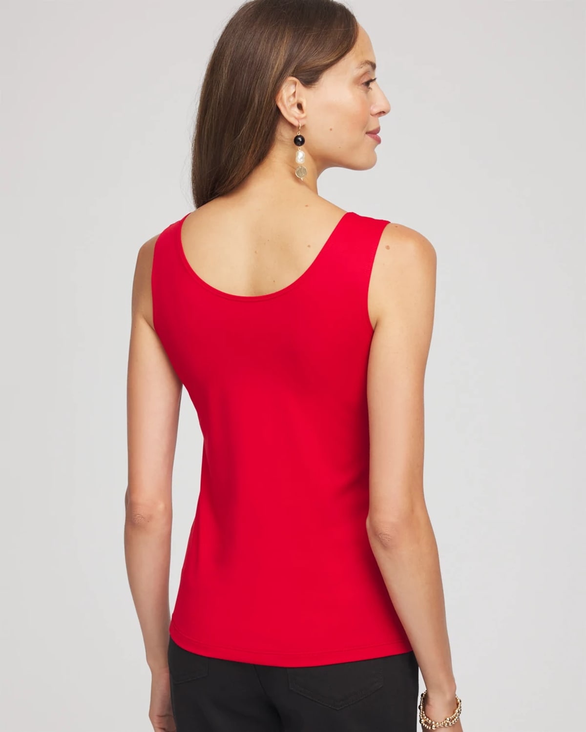 Chico's Microfiber Tank In Carmine Red In Red