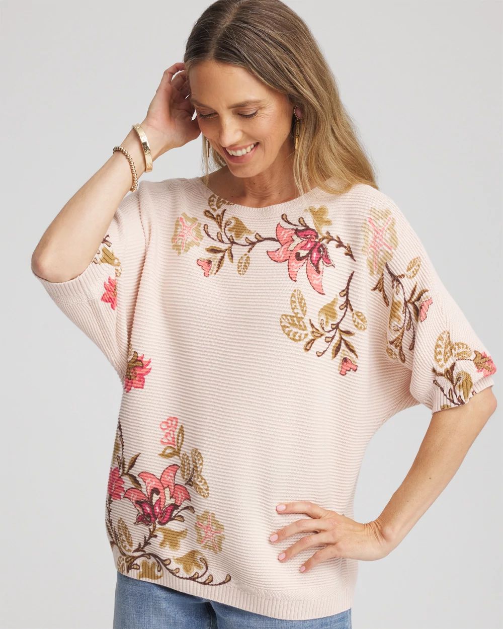 Ribbed Combed Cotton Sweater