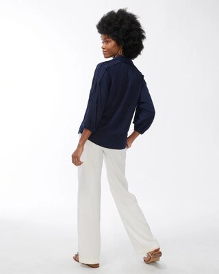Linen Button Down Tee