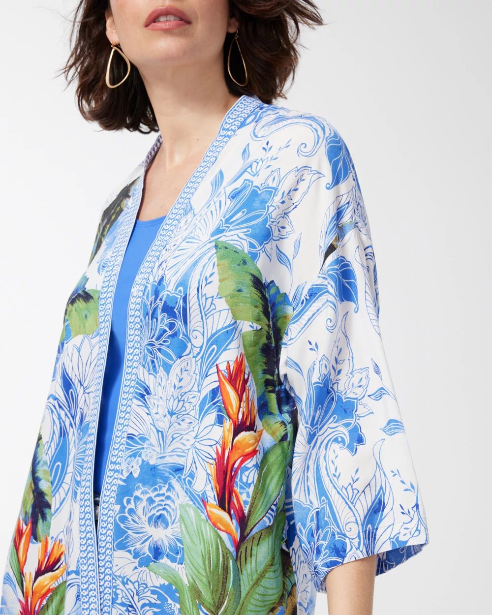 Floral Print Kimono