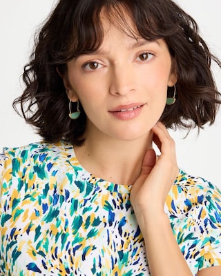 Resin Threader Drop Earrings click to view larger image.