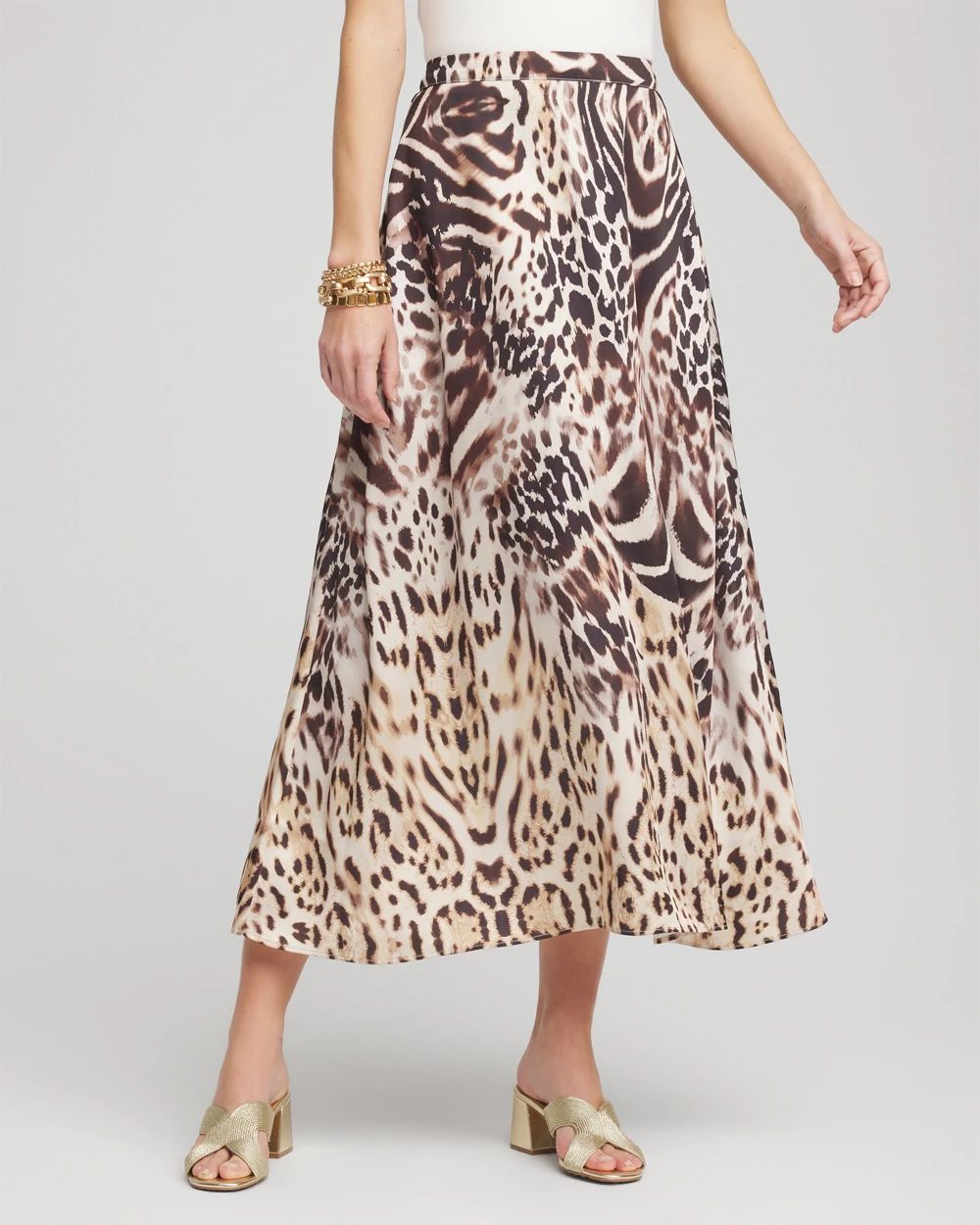 Bengal Marks Faux Satin Skirt
