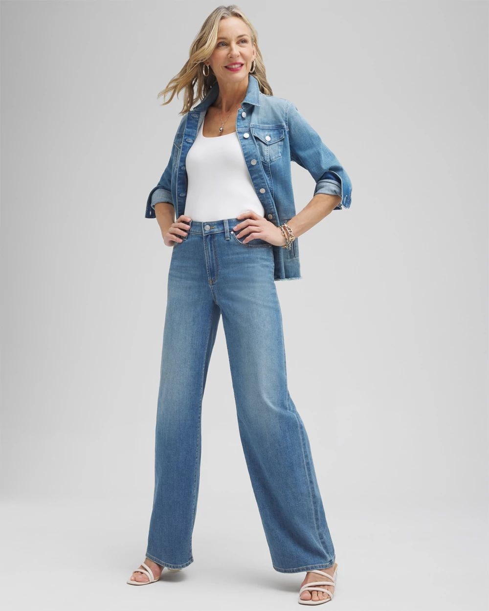 Indigo Frayed Hem Denim Jacket