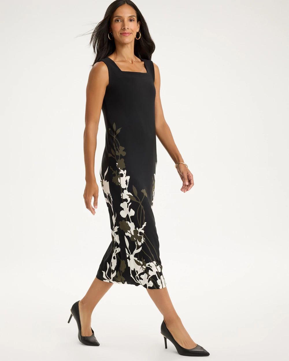 Travelers™ Knit Printed Midi Dress