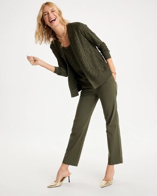 Ella Jacquard Long-Sleeve Cardigan click to view larger image.