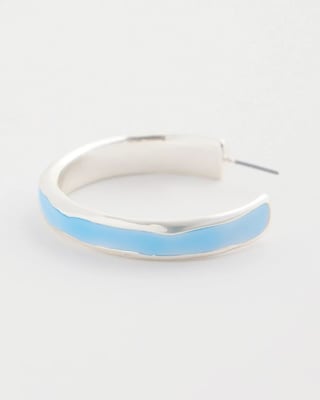 Sea Glass Inspired Hoop Earrings click to view larger image.