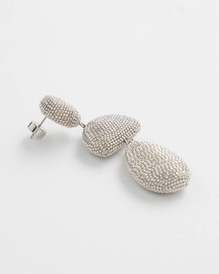 Silver Tone Linear Drop Earrings