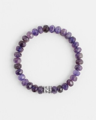 Amethyst Pavé Barrel Stretch Bracelet