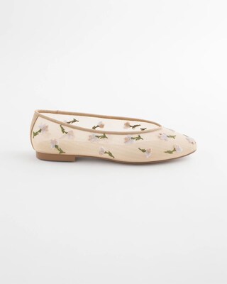 Orchid Embroidered Ballet Flats click to view larger image.