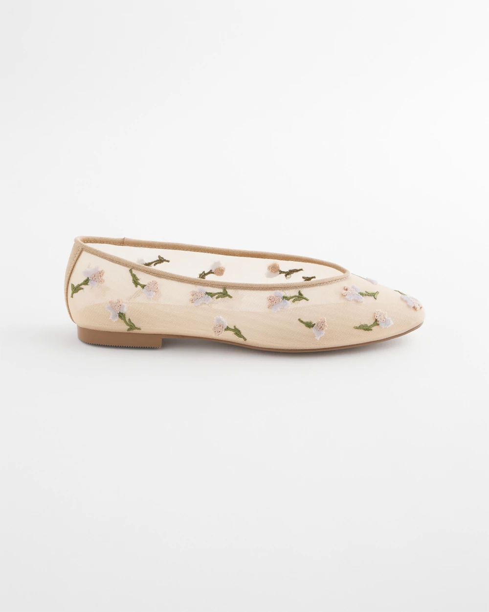 Orchid Embroidered Ballet Flats click to view larger image.