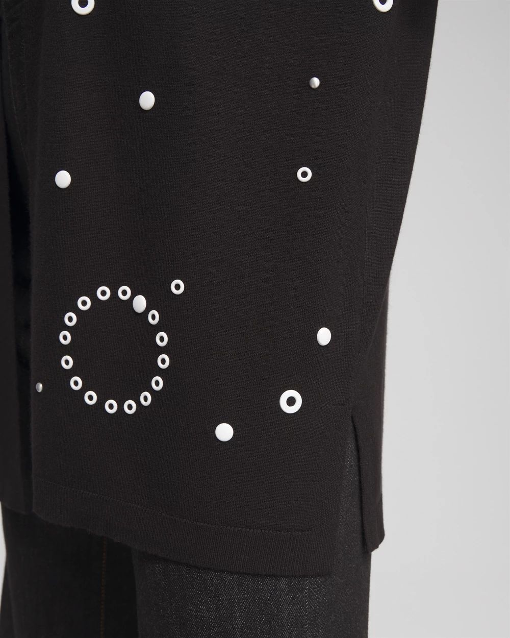 Spun Rayon Grommet Cardigan