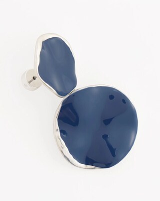 No Droop™ Blue Round Drop Earrings