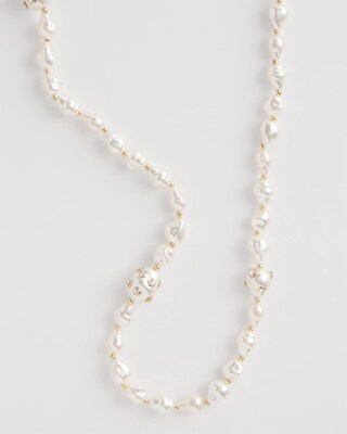 Long Faux Pearl Necklace