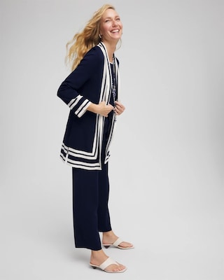 Travelers™ Contrast Border Cardigan click to view larger image.