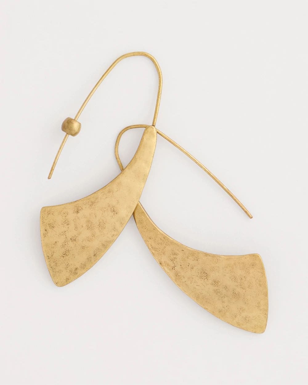 Golden Hammered Threader Earrings click to view larger image.