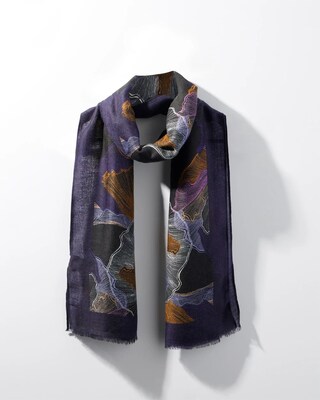 Floral Print Oblong Scarf