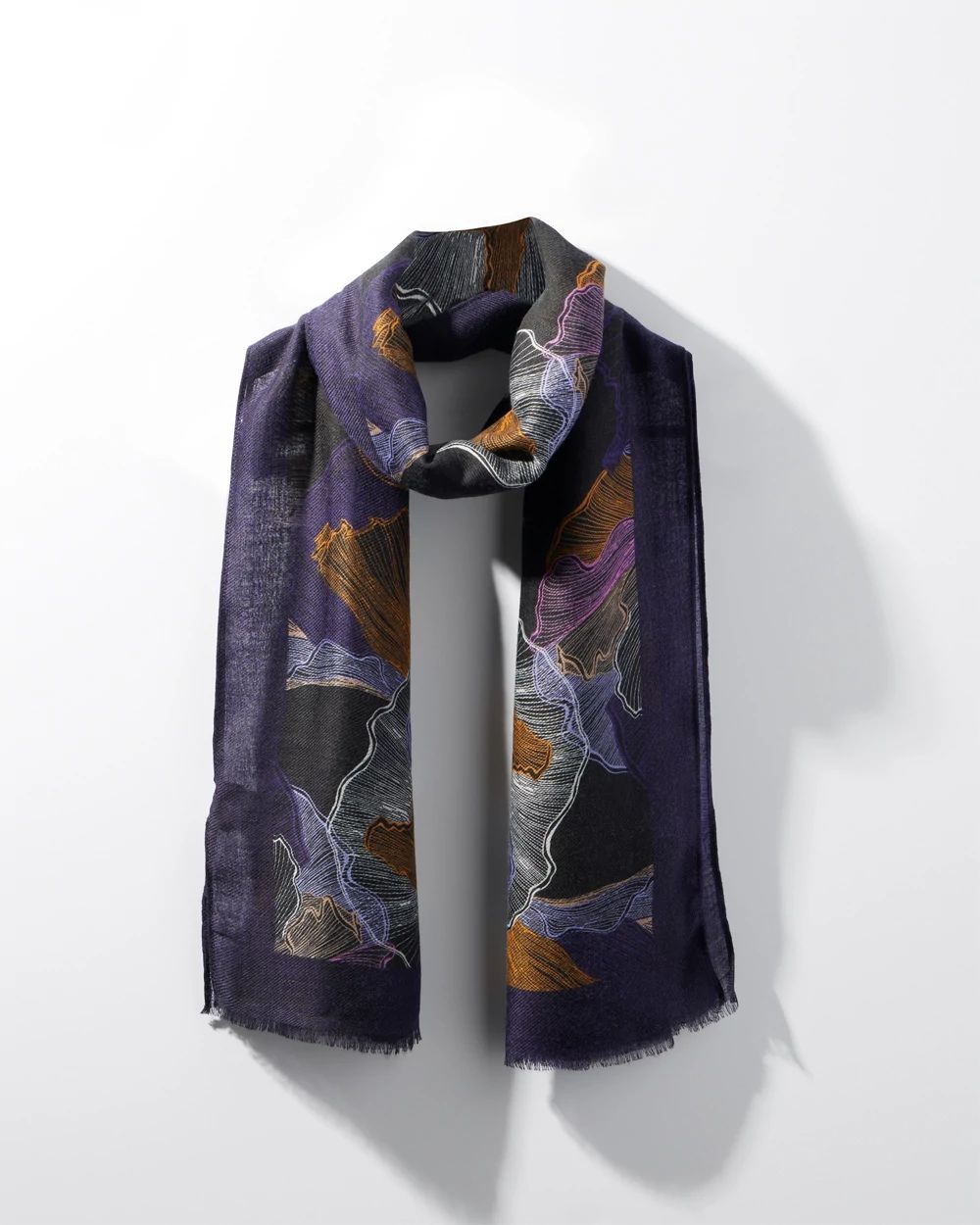 Floral Print Oblong Scarf