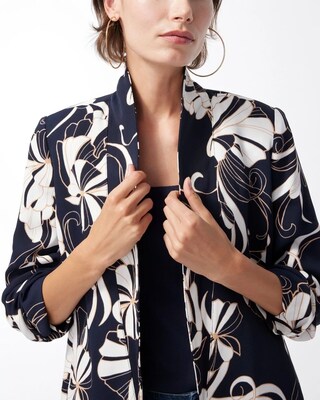 Ruched Sleeve Soft Jacket