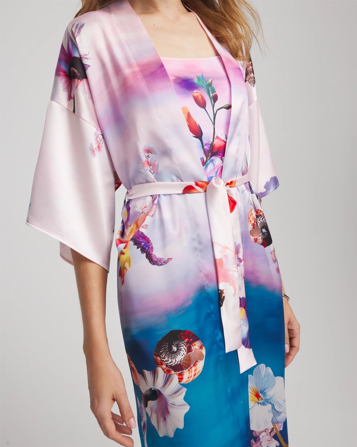 Chico's Gottex Under The Sea Kimono In Multi