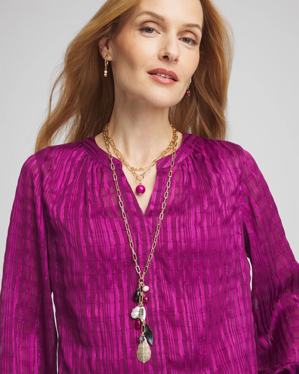 Purple Beaded Convertible Necklace