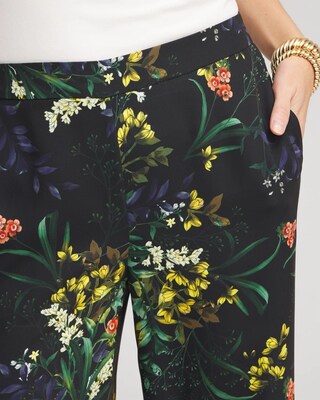 Floral Wide Leg Soft Pants click to view larger image.