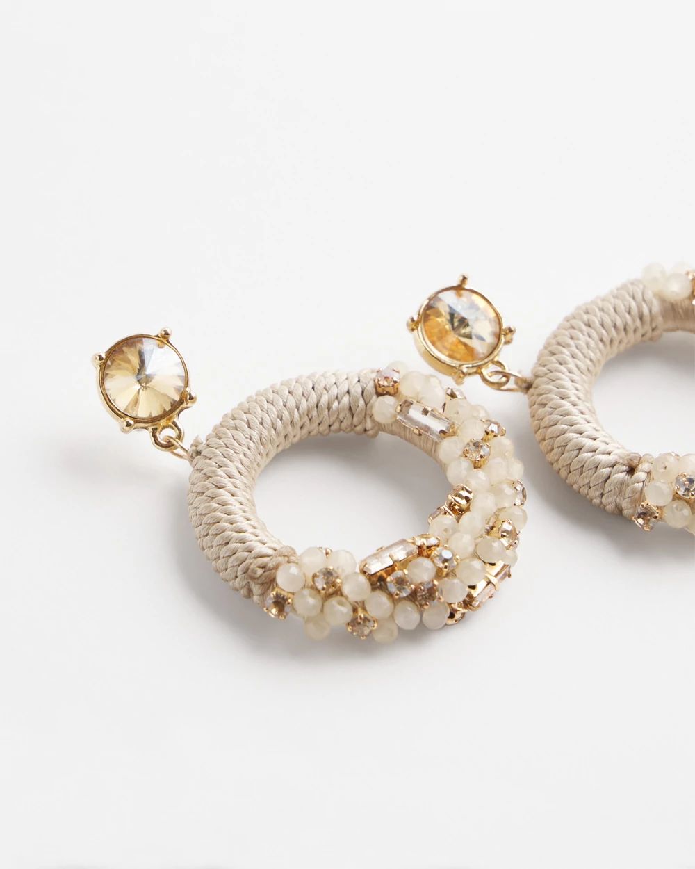 No Droop® Beaded Hoop Earrings